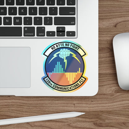 129th Communications Flight (U.S. Air Force) Holographic STICKER Die-Cut Vinyl Decal-The Sticker Space