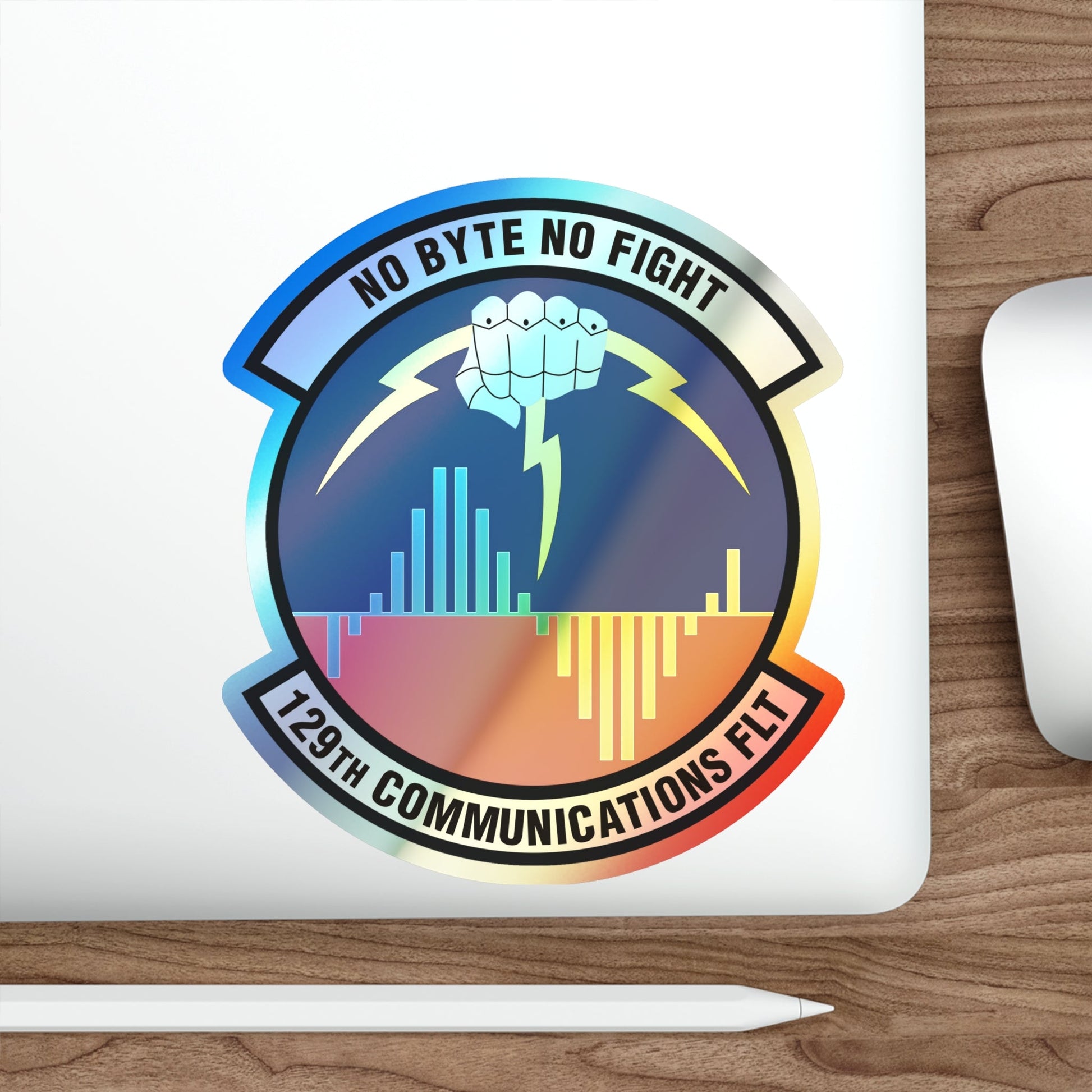129th Communications Flight (U.S. Air Force) Holographic STICKER Die-Cut Vinyl Decal-The Sticker Space