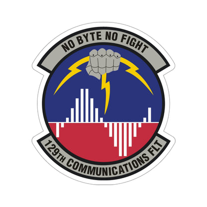 129th Communications Flight (U.S. Air Force) STICKER Vinyl Die-Cut Decal-4 Inch-The Sticker Space
