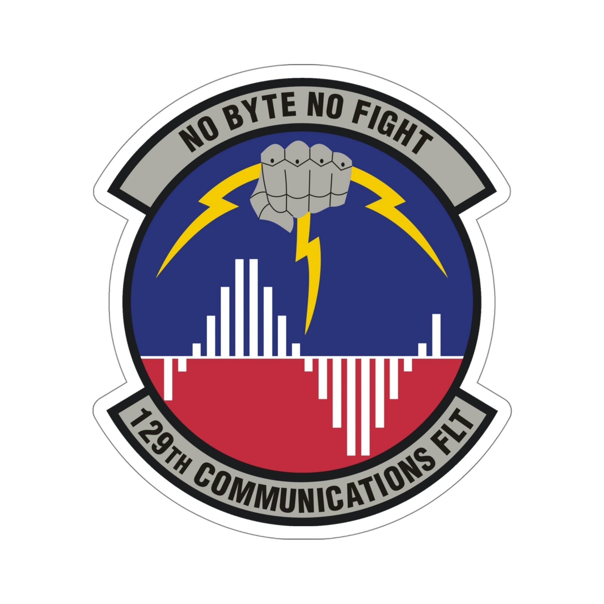 129th Communications Flight (U.S. Air Force) STICKER Vinyl Die-Cut Decal-5 Inch-The Sticker Space