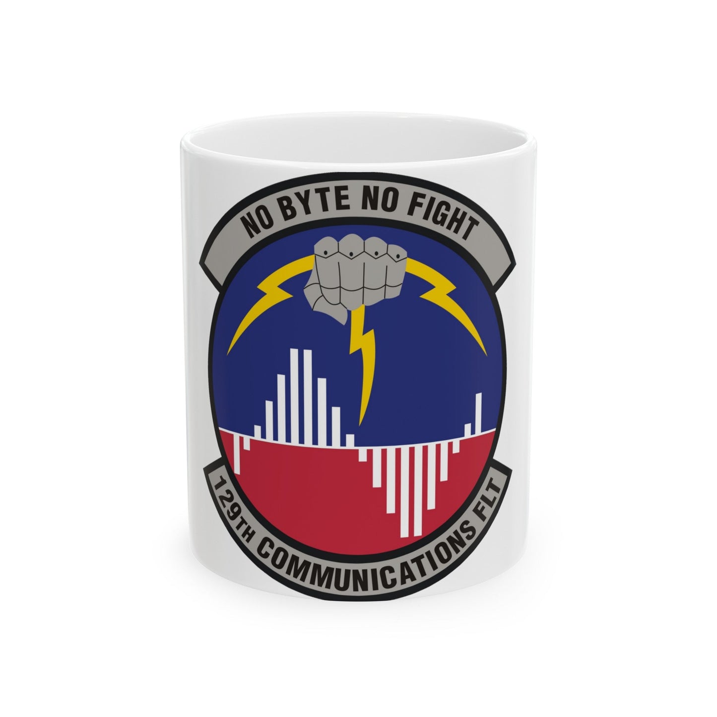 129th Communications Flight (U.S. Air Force) White Coffee Mug-11oz-The Sticker Space