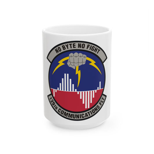 129th Communications Flight (U.S. Air Force) White Coffee Mug-15oz-The Sticker Space