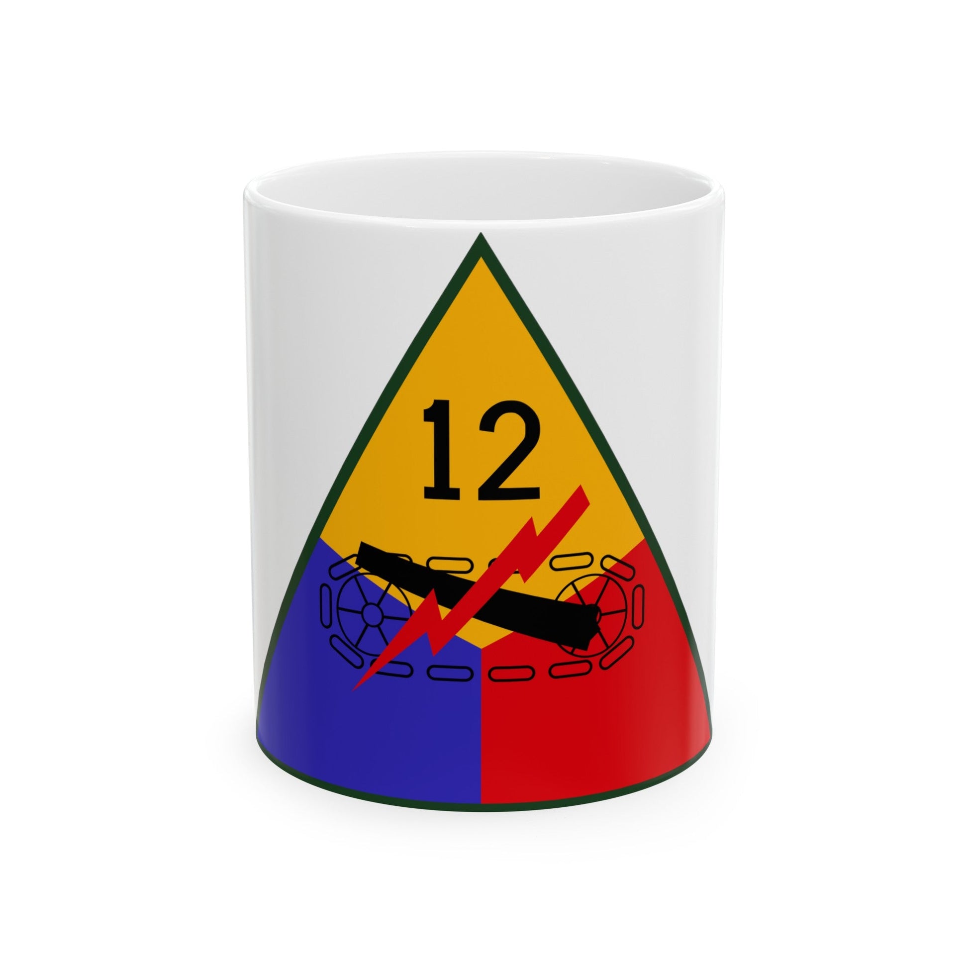 12th Armored Division (U.S. Army) White Coffee Mug-11oz-The Sticker Space