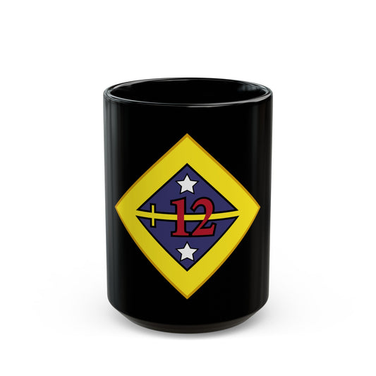 12th US division Insignia (U.S. Army) Black Coffee Mug-15oz-The Sticker Space