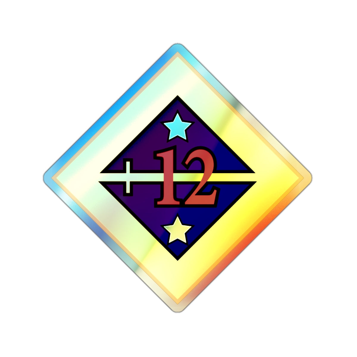 12th US Division (U.S. Army) Holographic STICKER Die-Cut Vinyl Decal-2 Inch-The Sticker Space