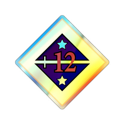 12th US Division (U.S. Army) Holographic STICKER Die-Cut Vinyl Decal-4 Inch-The Sticker Space
