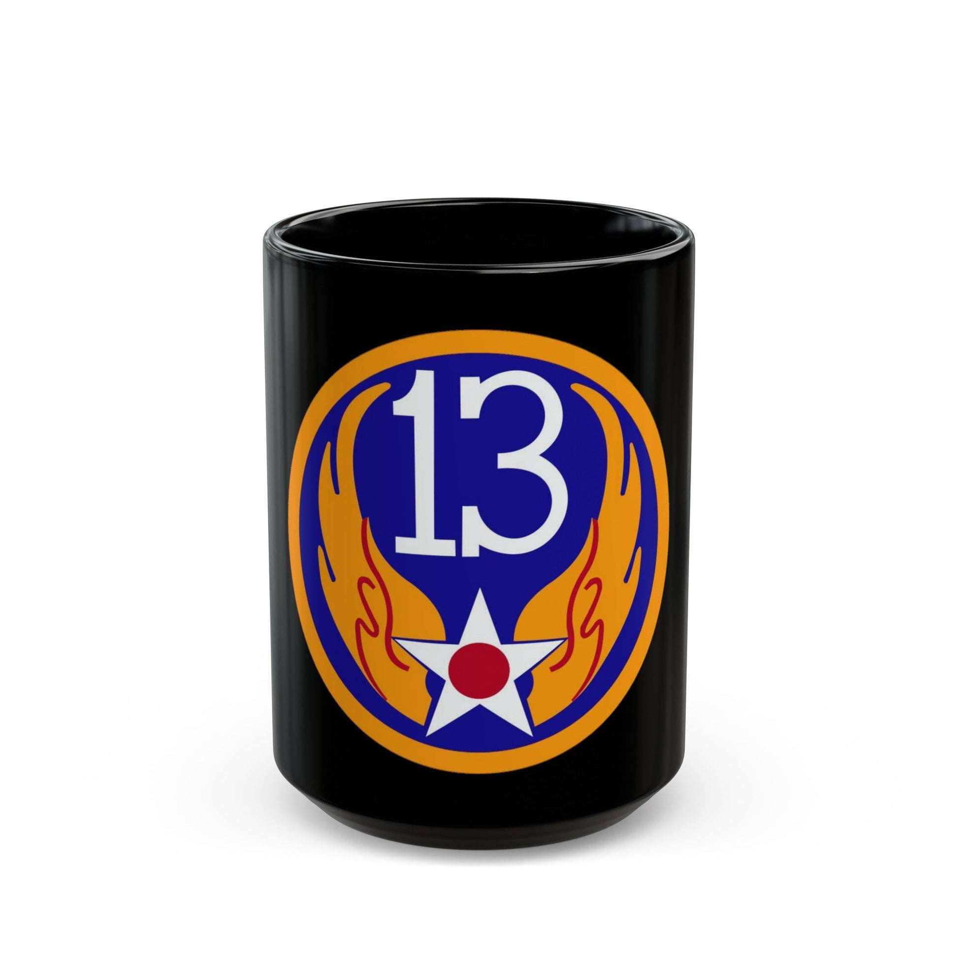 13 Air Force (U.S. Army) Black Coffee Mug-15oz-The Sticker Space