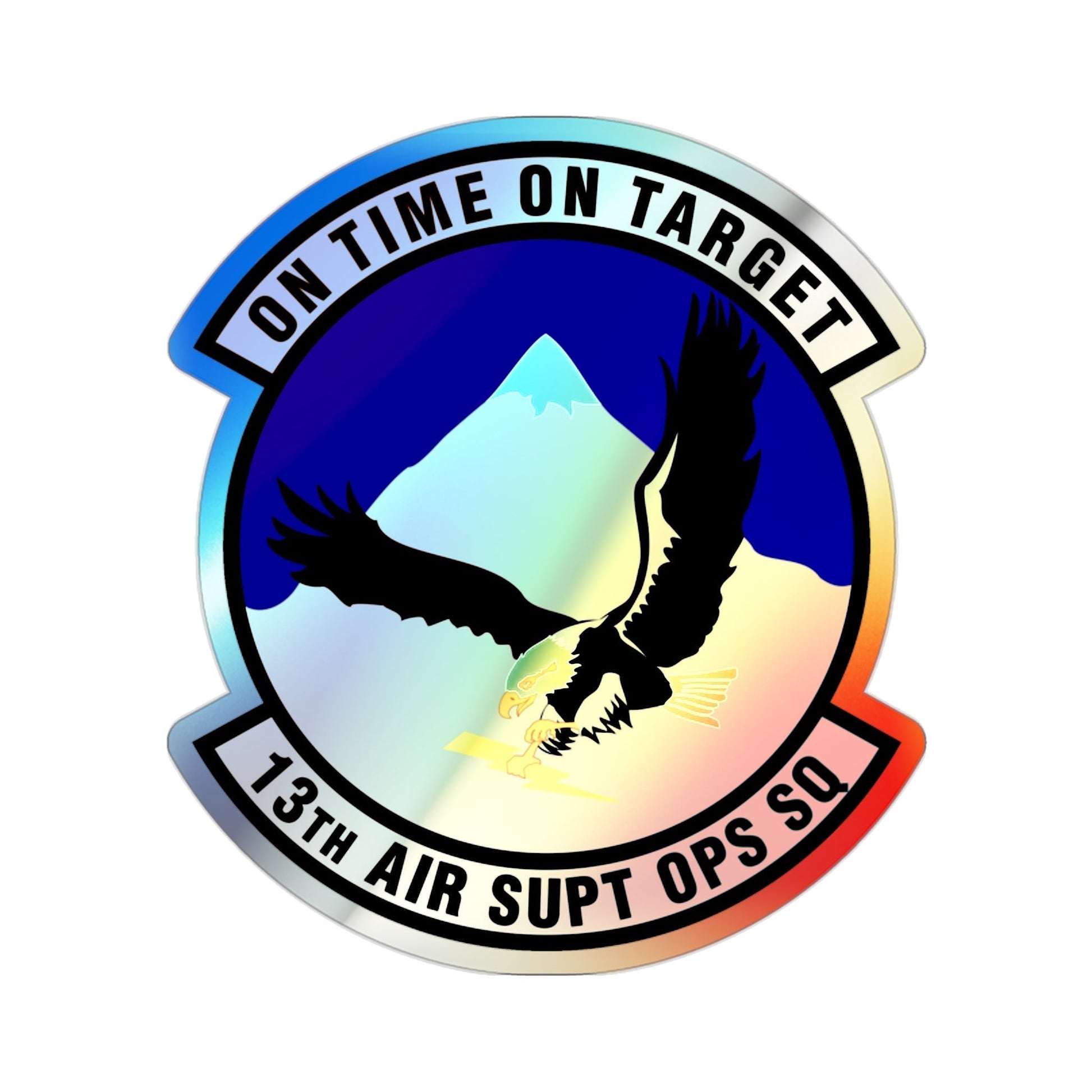 13 Air Support Operations Squadron ACC (U.S. Air Force) Holographic STICKER Die-Cut Vinyl Decal-2 Inch-The Sticker Space