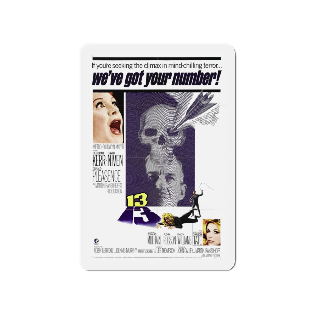 13 (EYE OF THE DEVIL) 1966 Movie Poster - Die-Cut Magnet-4" x 4"-The Sticker Space