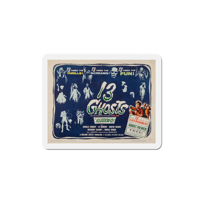 13 Ghosts 1960 Movie Poster Die-Cut Magnet-6 Inch-The Sticker Space