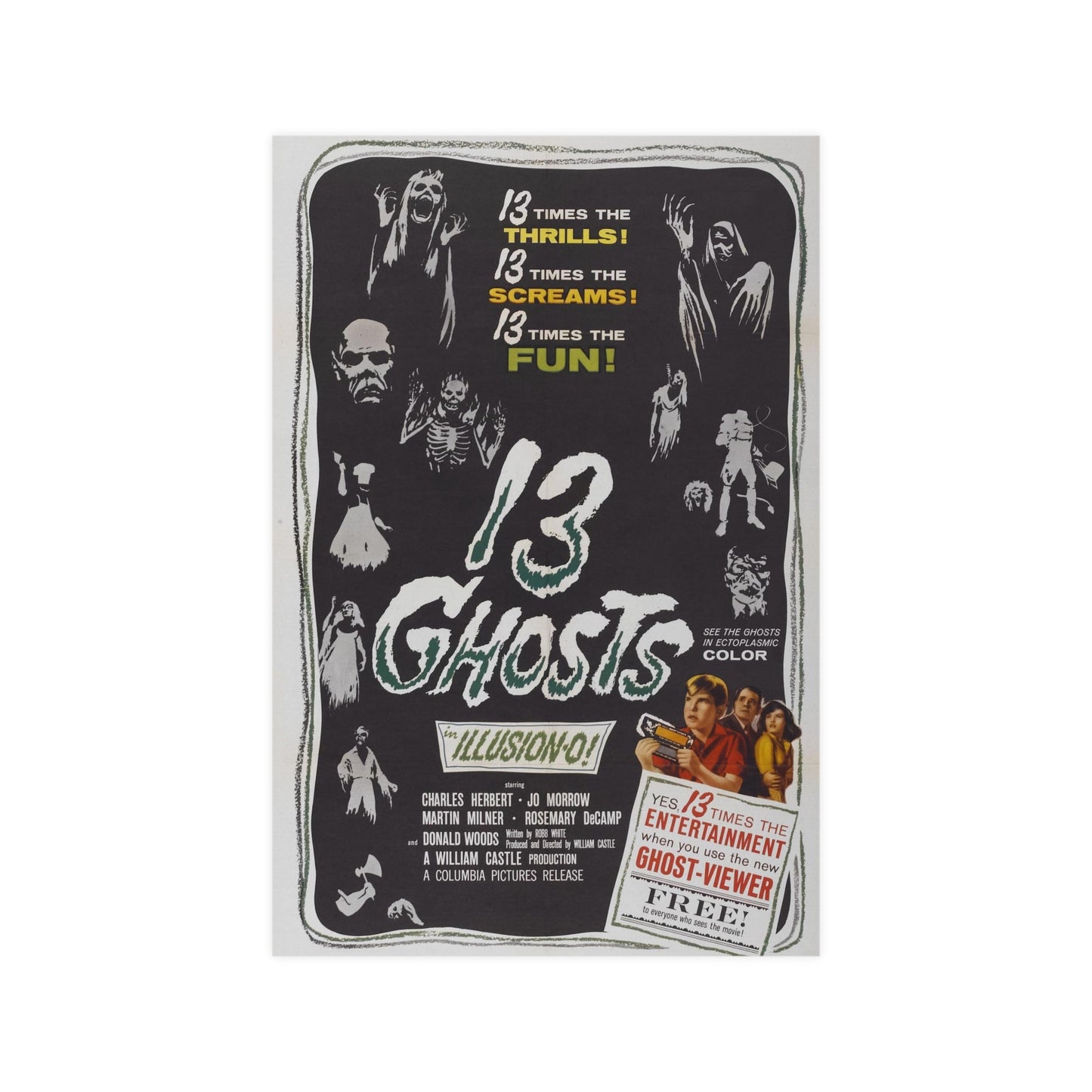13 GHOSTS 1960 - Paper Movie Poster-12″ x 18″ (Vertical)-The Sticker Space