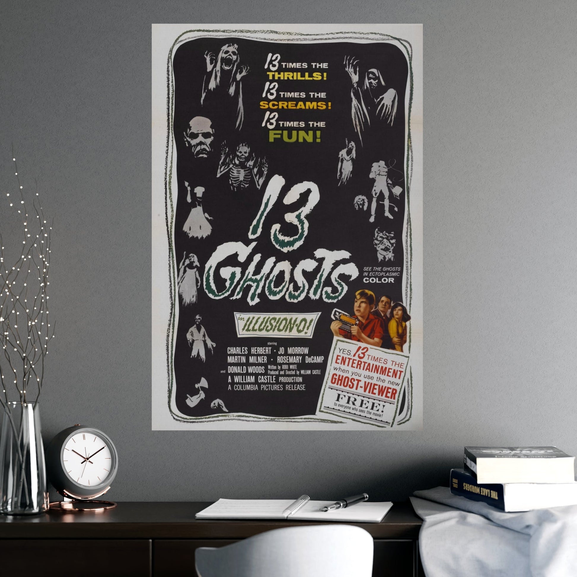 13 GHOSTS 1960 - Paper Movie Poster-The Sticker Space