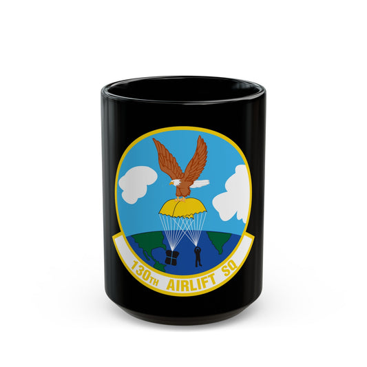 130 Airlift Squadron (U.S. Air Force) Black Coffee Mug-15oz-The Sticker Space