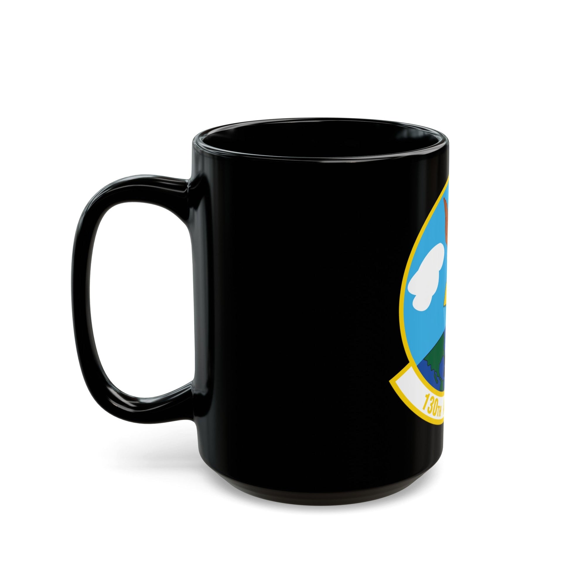 130 Airlift Squadron (U.S. Air Force) Black Coffee Mug-The Sticker Space