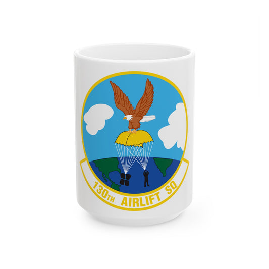 130 Airlift Squadron (U.S. Air Force) White Coffee Mug-15oz-The Sticker Space
