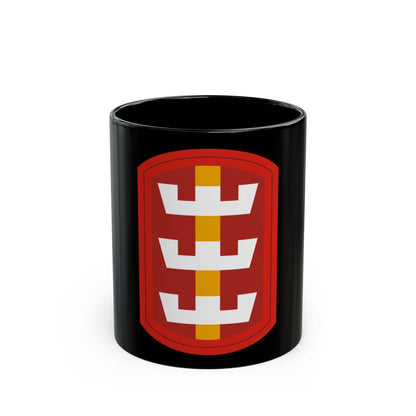 130th Engineer Brigade (U.S. Army) Black Coffee Mug-11oz-The Sticker Space