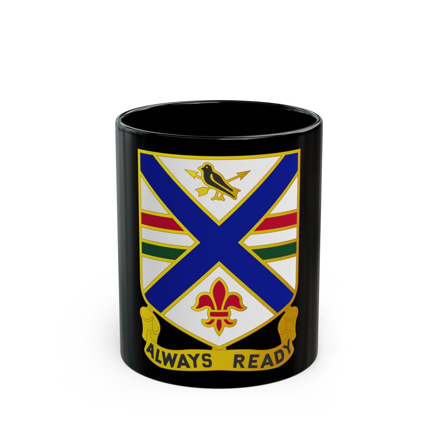 130th Infantry Regiment (U.S. Army) Black Coffee Mug-11oz-The Sticker Space