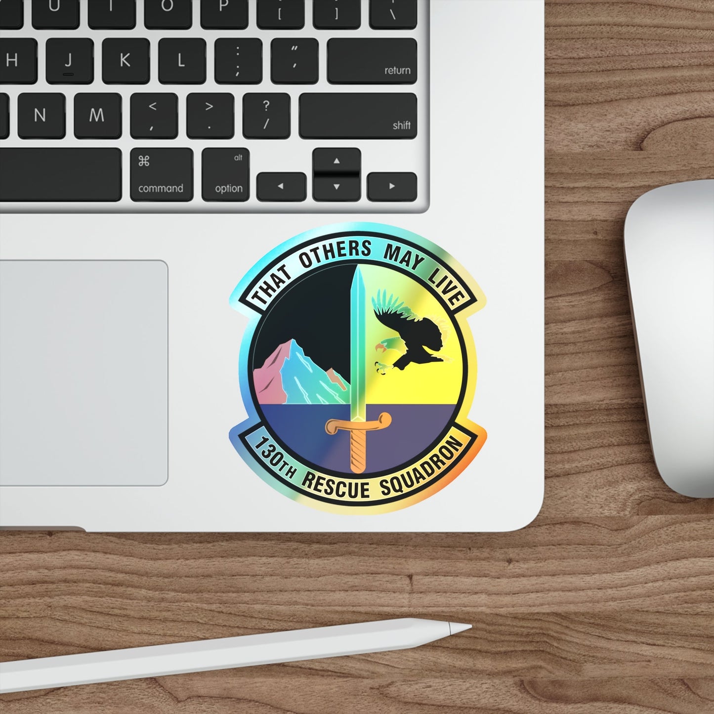 130th Rescue Squadron (U.S. Air Force) Holographic STICKER Die-Cut Vinyl Decal-The Sticker Space