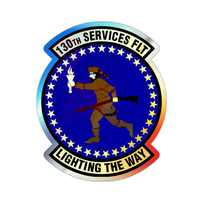 130th Services Flight (U.S. Air Force) Holographic STICKER Die-Cut Vinyl Decal-2 Inch-The Sticker Space