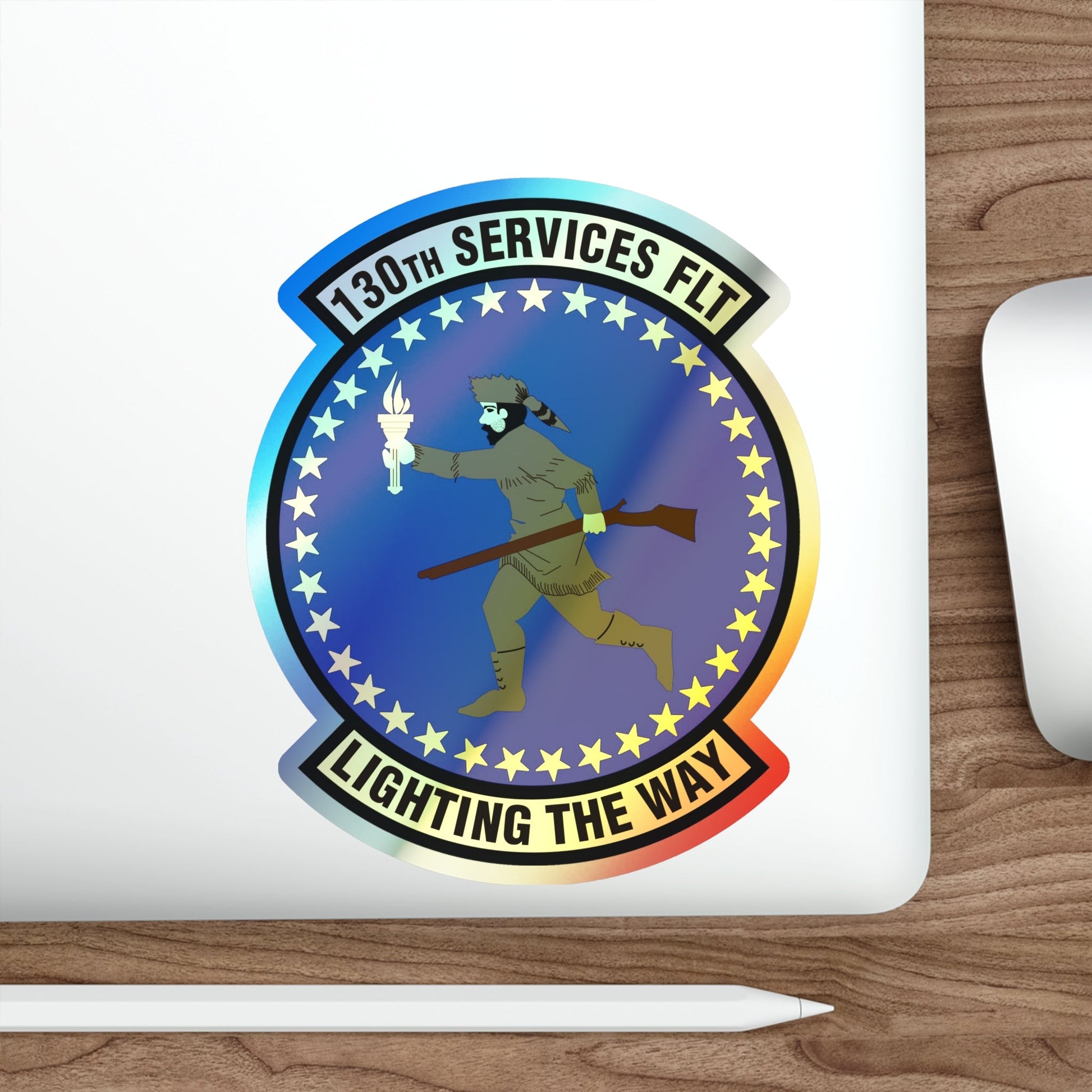 130th Services Flight (U.S. Air Force) Holographic STICKER Die-Cut Vinyl Decal-The Sticker Space