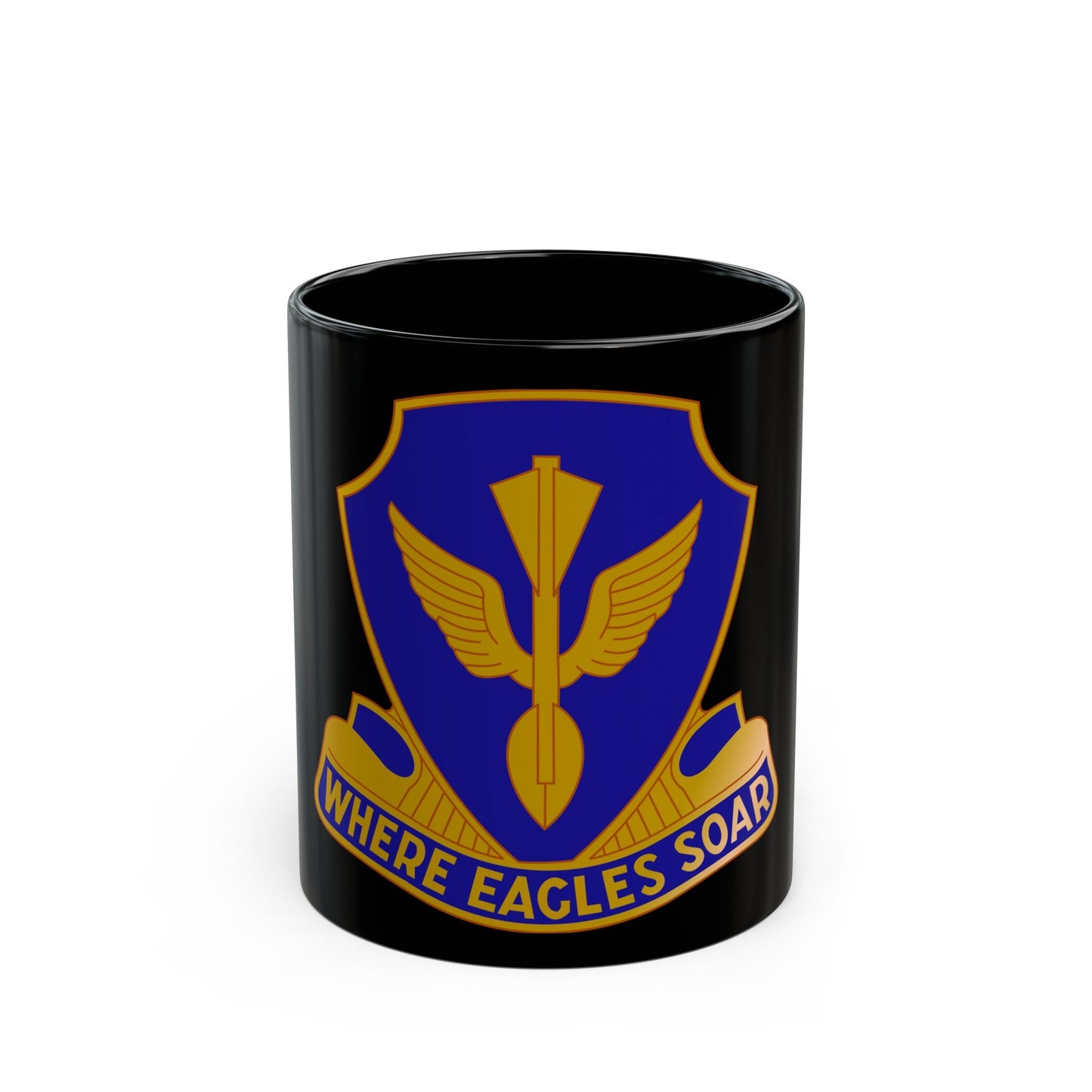 132 Aviation Regiment (U.S. Army) Black Coffee Mug-11oz-The Sticker Space