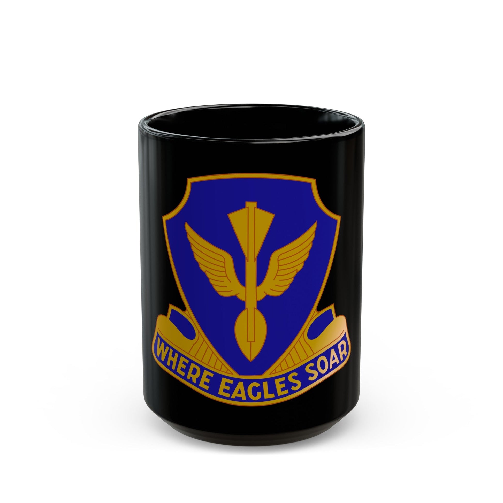 132 Aviation Regiment (U.S. Army) Black Coffee Mug-15oz-The Sticker Space