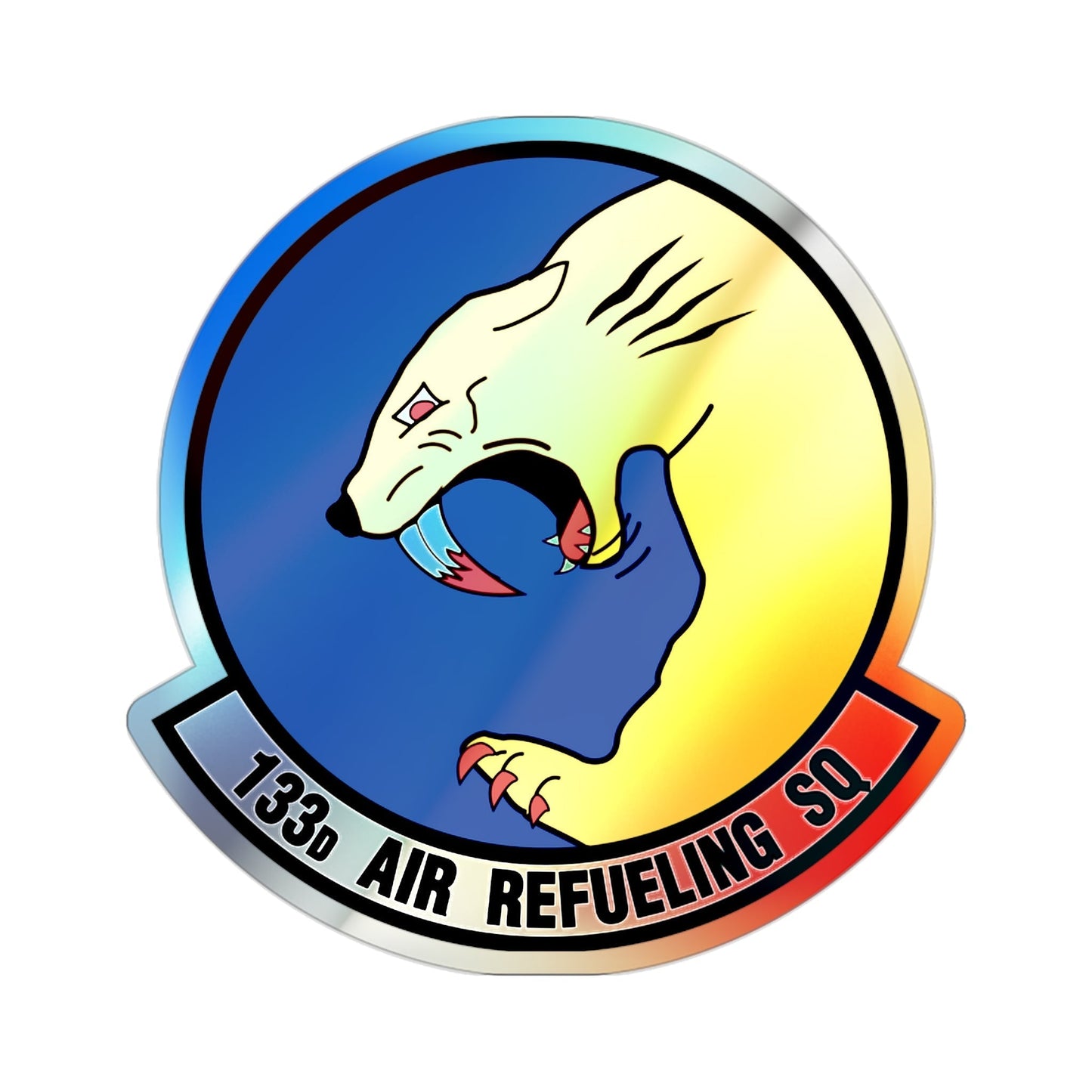 133 Air Refueling Squadron (U.S. Air Force) Holographic STICKER Die-Cut Vinyl Decal-2 Inch-The Sticker Space