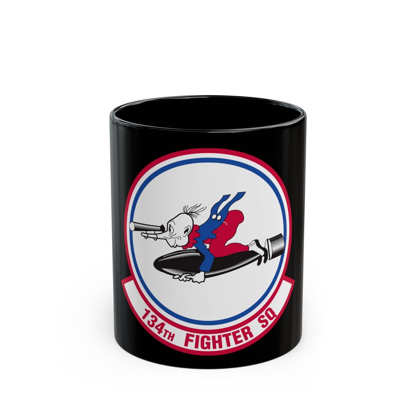 134 Fighter Squadron (U.S. Air Force) Black Coffee Mug-11oz-The Sticker Space
