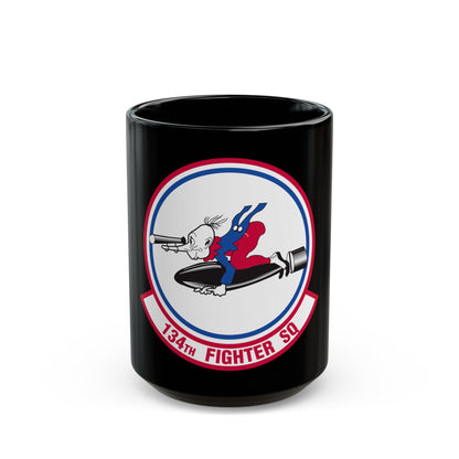 134 Fighter Squadron (U.S. Air Force) Black Coffee Mug-15oz-The Sticker Space