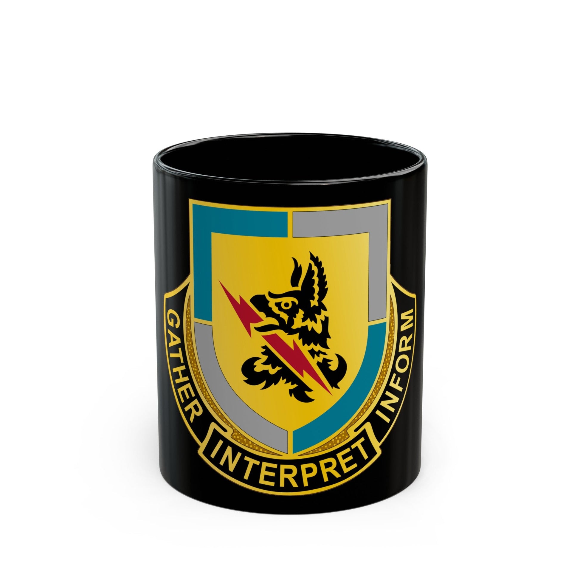 134 Military Intelligence Battalion (U.S. Army) Black Coffee Mug-11oz-The Sticker Space