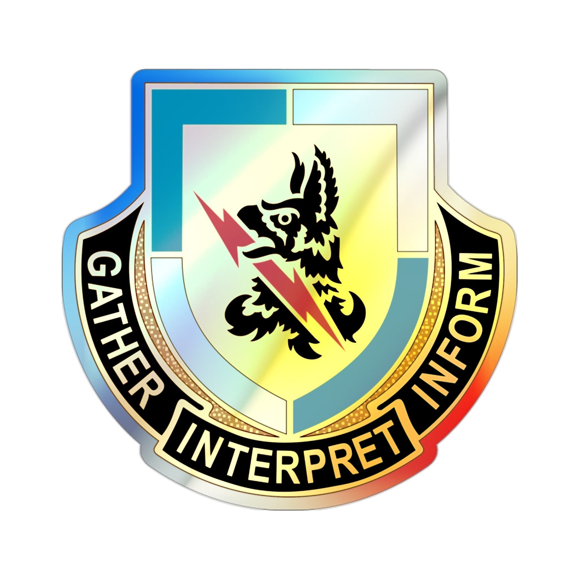 134 Military Intelligence Battalion (U.S. Army) Holographic STICKER Die-Cut Vinyl Decal-2 Inch-The Sticker Space