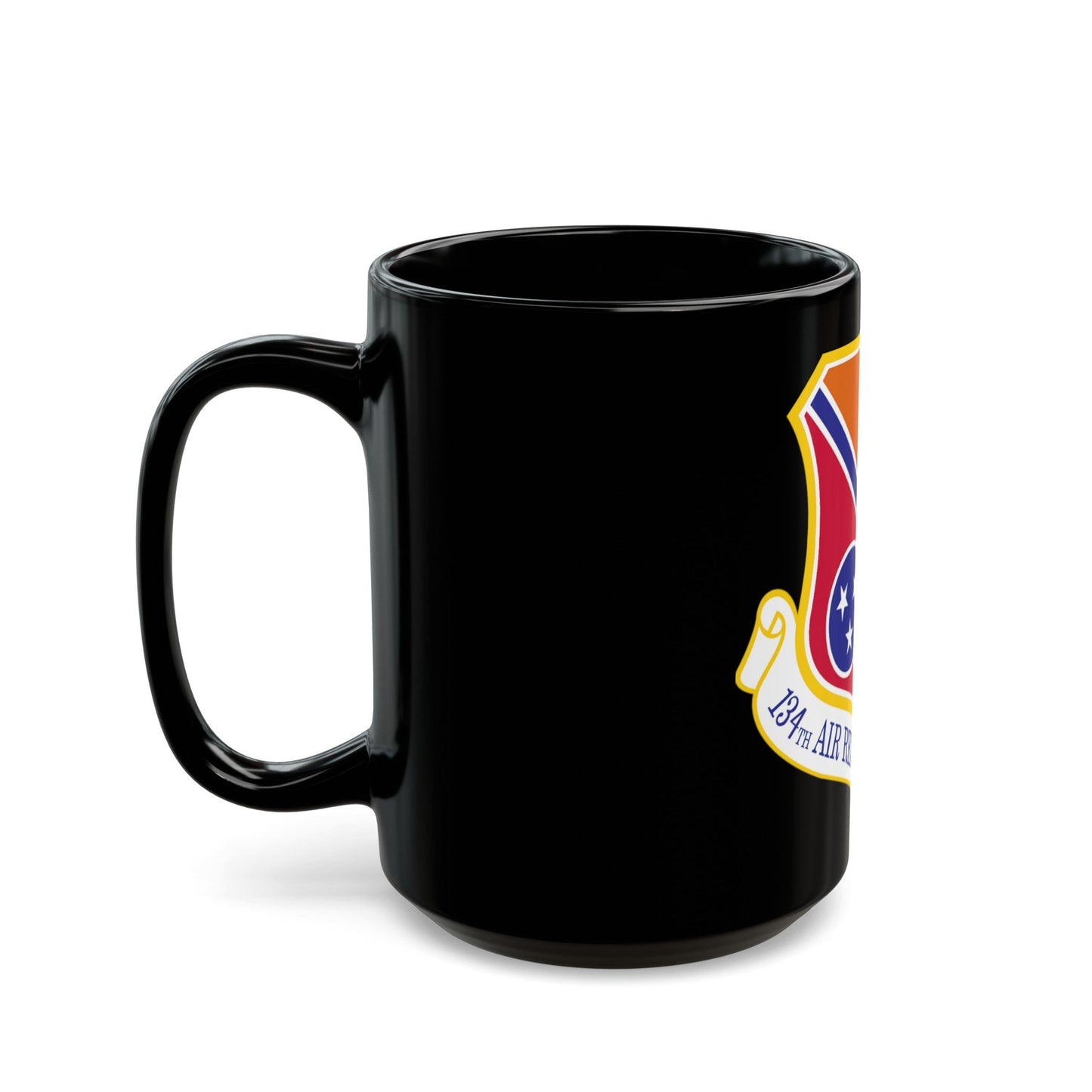 134th Air Refueling Wing (U.S. Air Force) Black Coffee Mug-The Sticker Space
