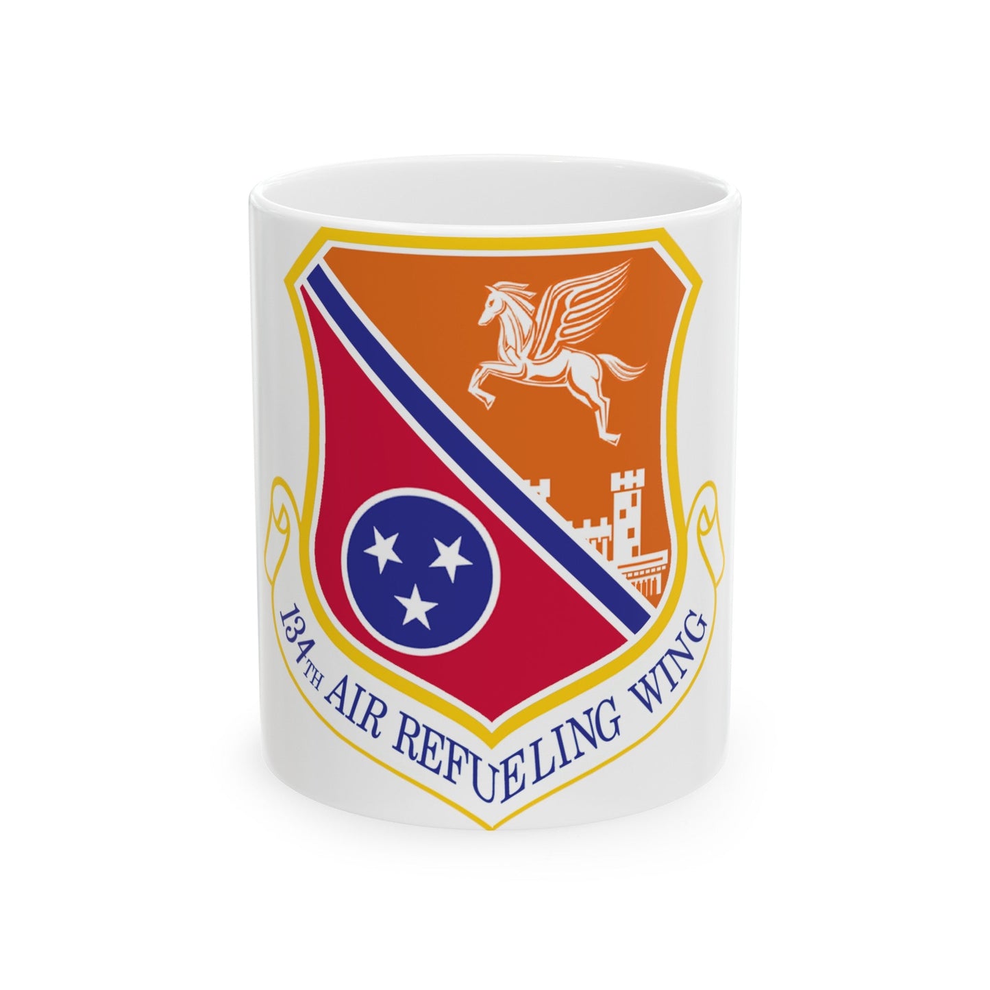 134th Air Refueling Wing (U.S. Air Force) White Coffee Mug-11oz-The Sticker Space