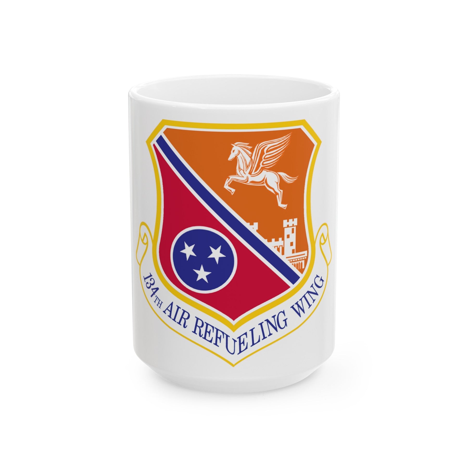 134th Air Refueling Wing (U.S. Air Force) White Coffee Mug-15oz-The Sticker Space