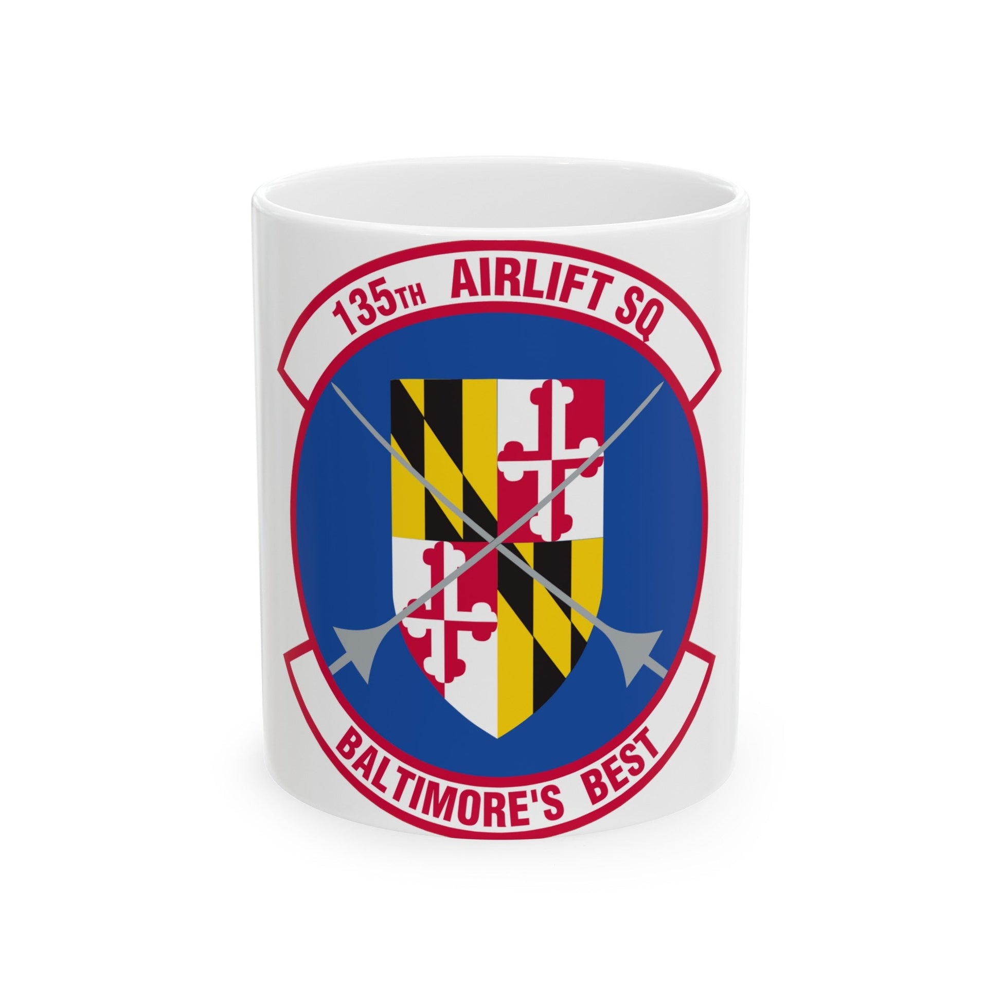 135 Airlift Squadron (U.S. Air Force) White Coffee Mug-11oz-The Sticker Space