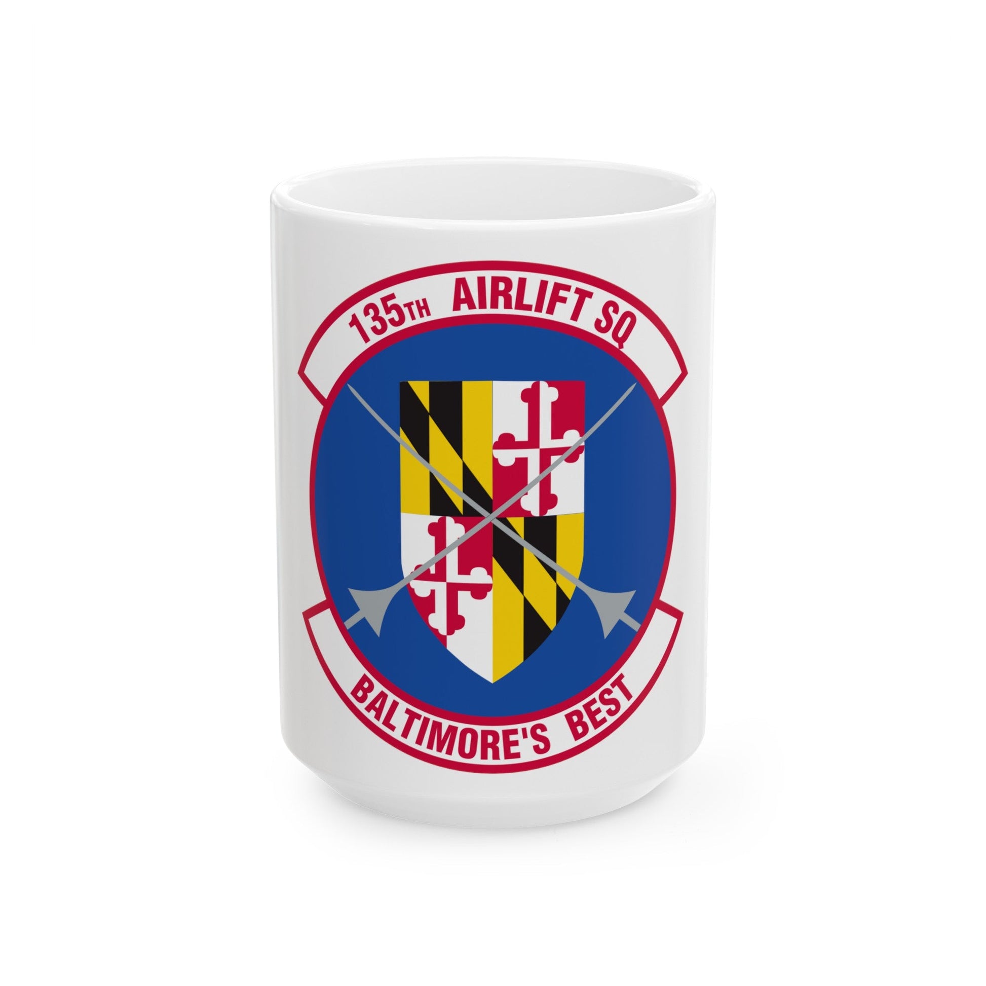 135 Airlift Squadron (U.S. Air Force) White Coffee Mug-15oz-The Sticker Space