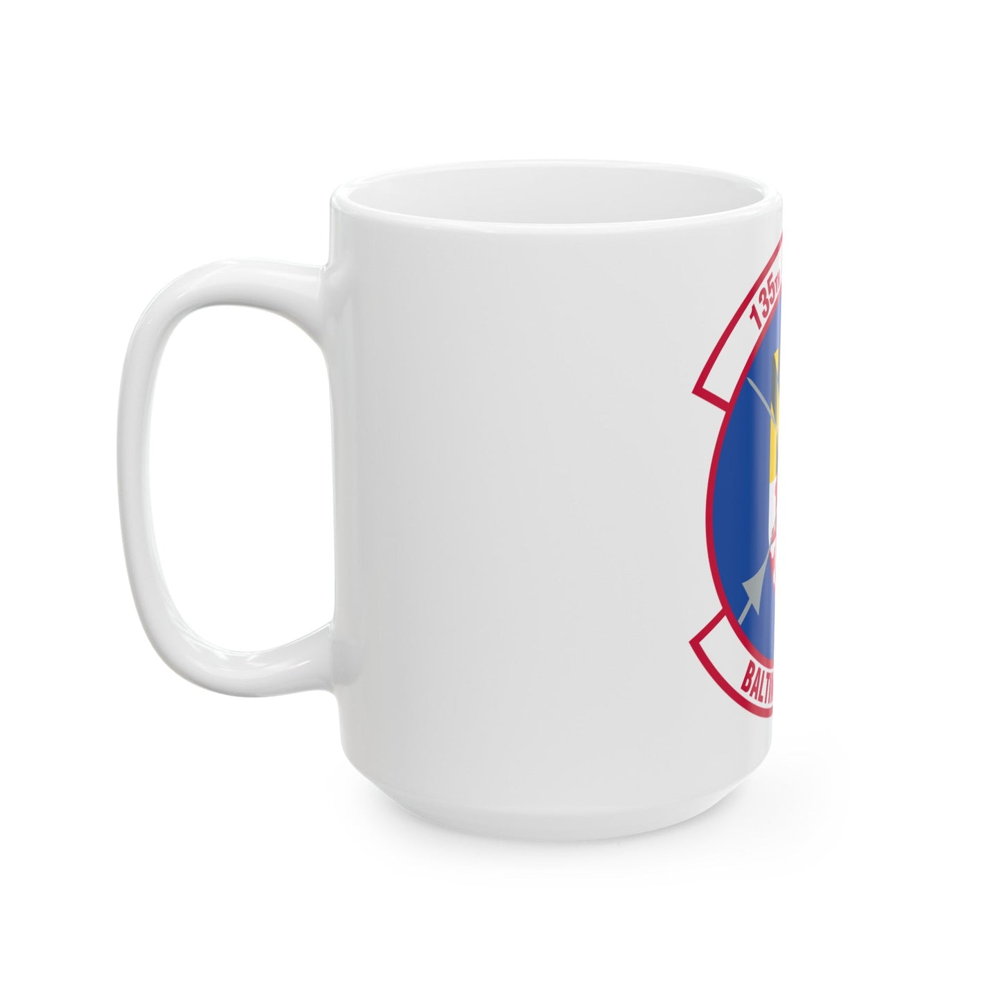 135 Airlift Squadron (U.S. Air Force) White Coffee Mug-The Sticker Space