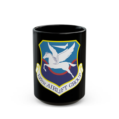 135th Airlift Group (U.S. Air Force) Black Coffee Mug-15oz-The Sticker Space