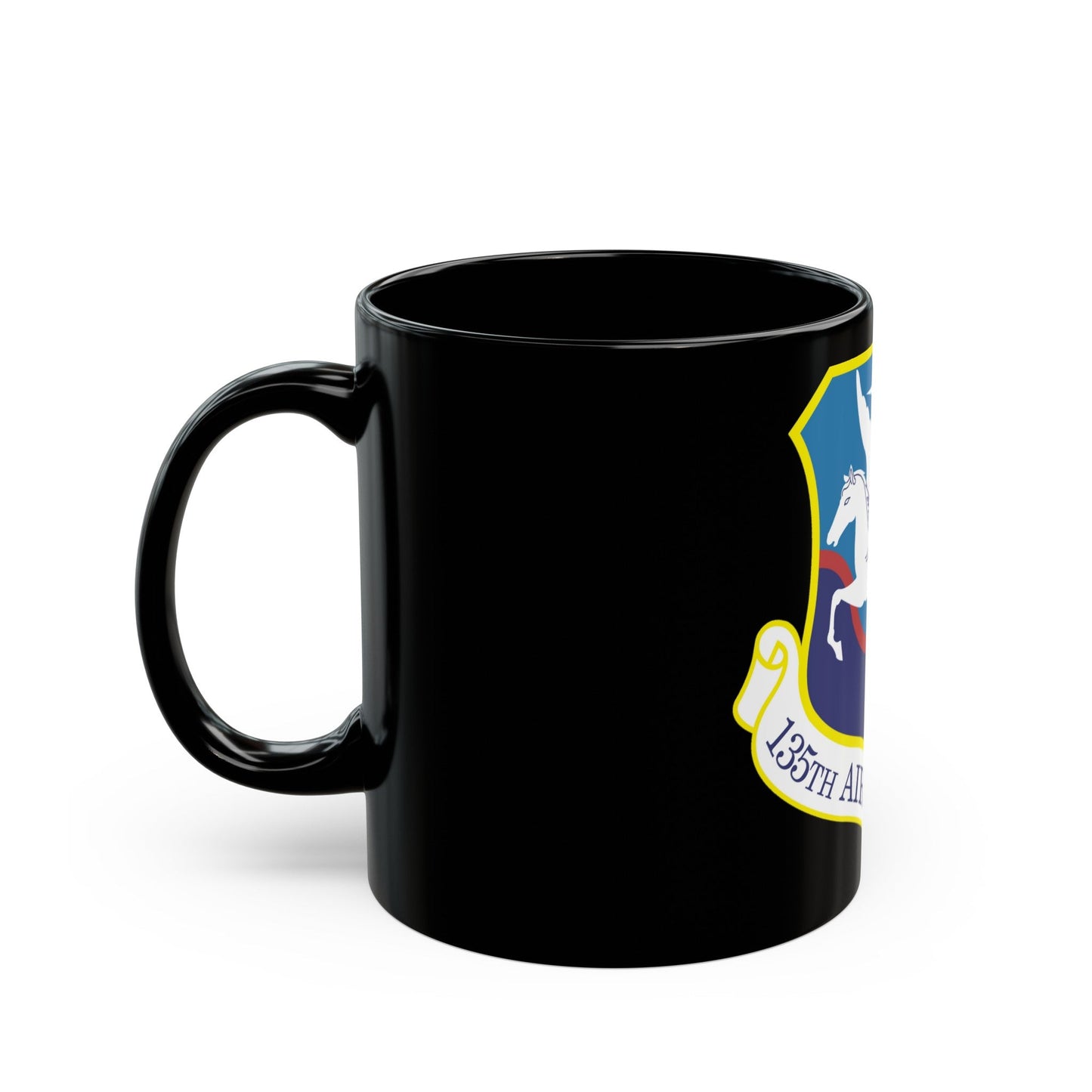 135th Airlift Group (U.S. Air Force) Black Coffee Mug-The Sticker Space