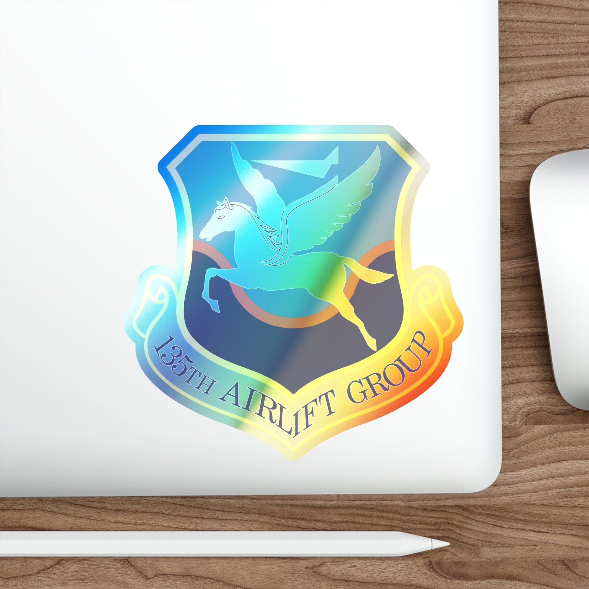 135th Airlift Group (U.S. Air Force) Holographic STICKER Die-Cut Vinyl Decal-The Sticker Space