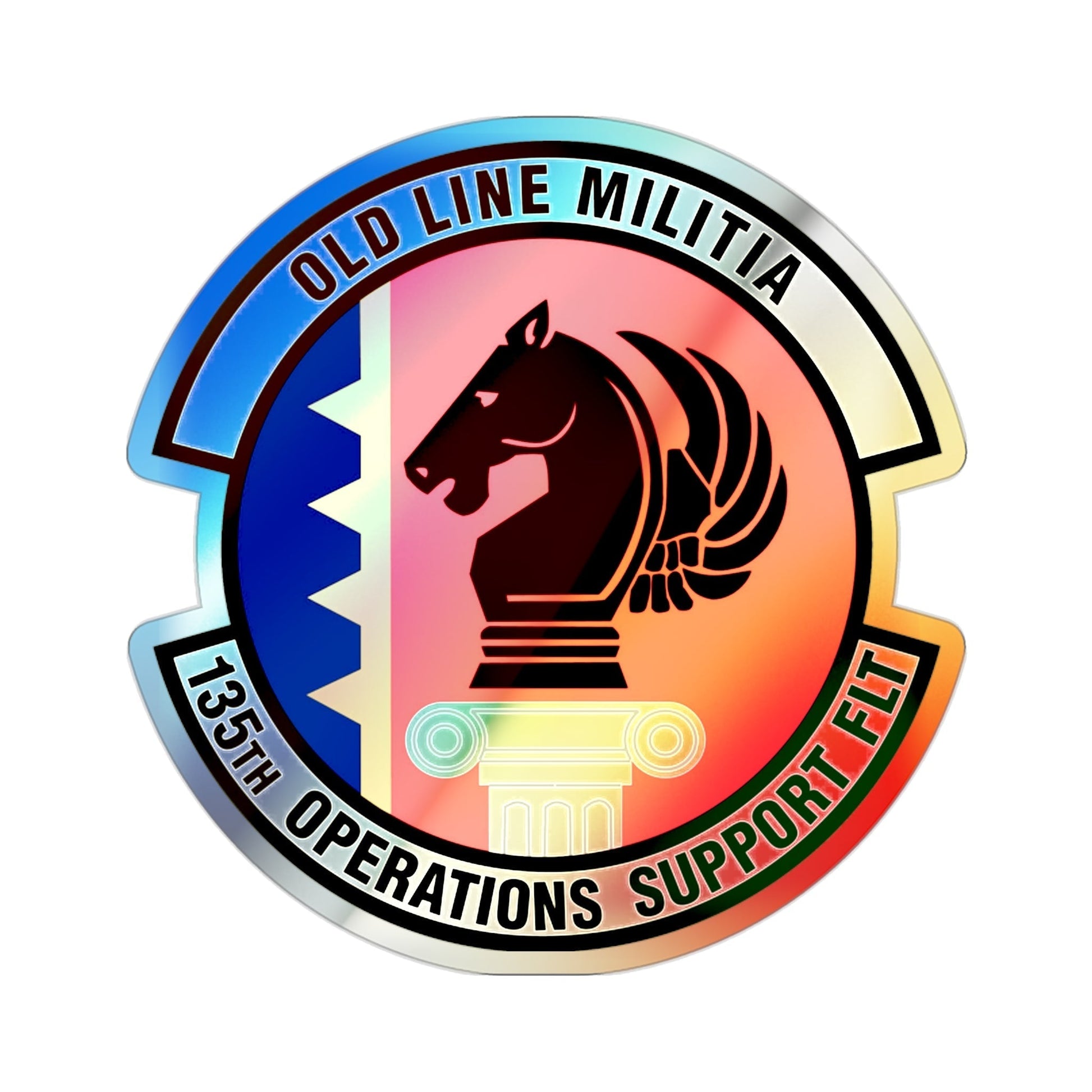 135th Operations Support Flight (U.S. Air Force) Holographic STICKER Die-Cut Vinyl Decal-2 Inch-The Sticker Space