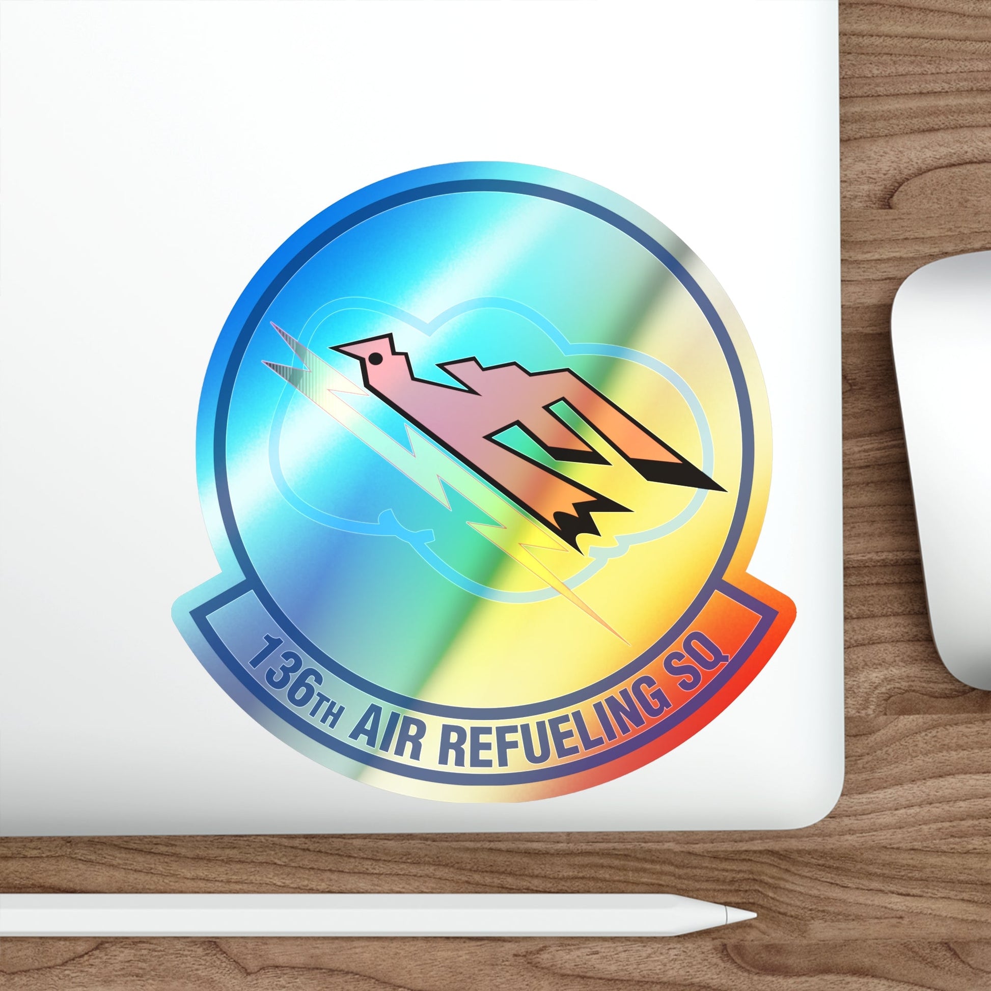 136 Air Refueling Squadron (U.S. Air Force) Holographic STICKER Die-Cut Vinyl Decal-The Sticker Space