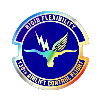 136th Airlift Control Flight (U.S. Air Force) Holographic STICKER Die-Cut Vinyl Decal-5 Inch-The Sticker Space