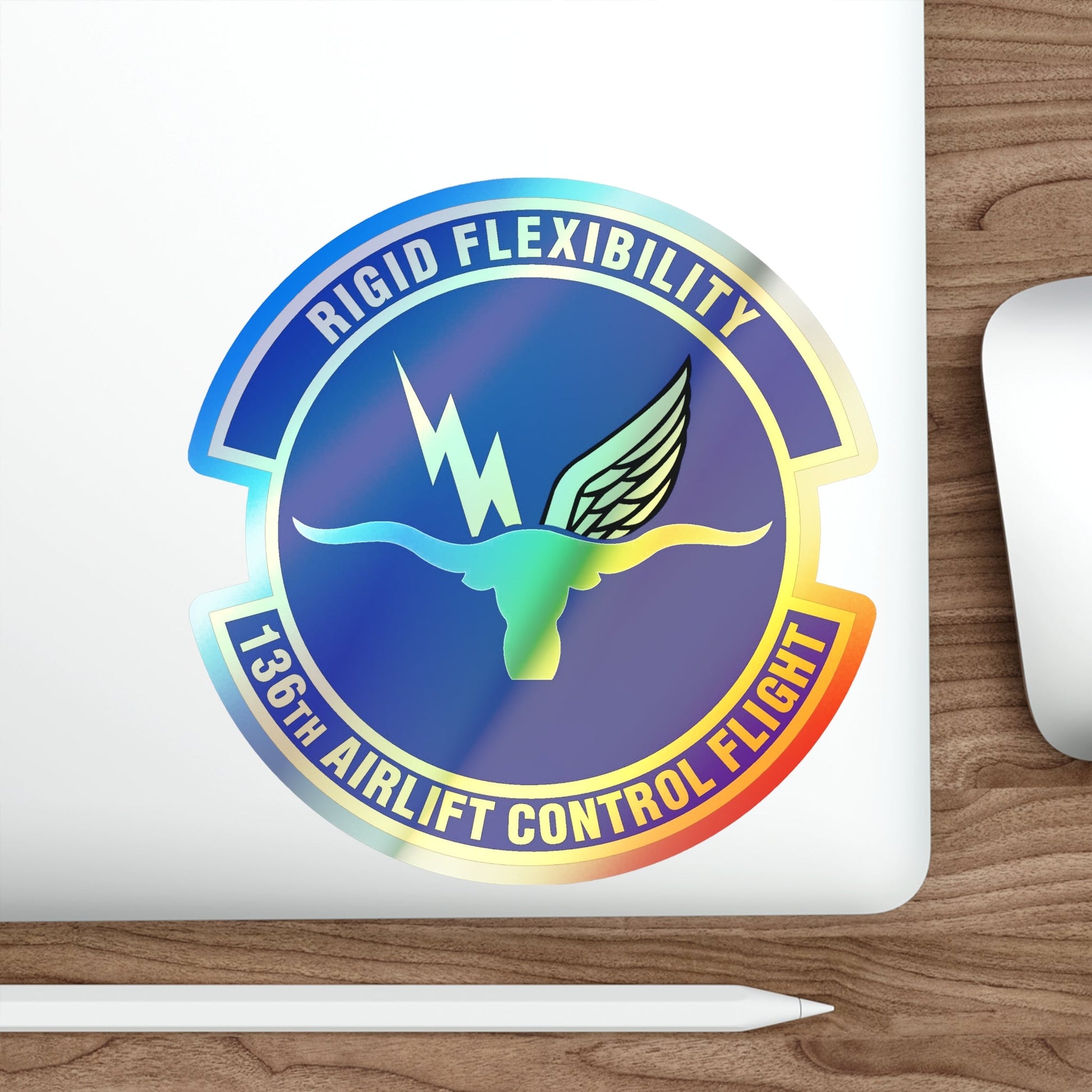 136th Airlift Control Flight (U.S. Air Force) Holographic STICKER Die-Cut Vinyl Decal-The Sticker Space
