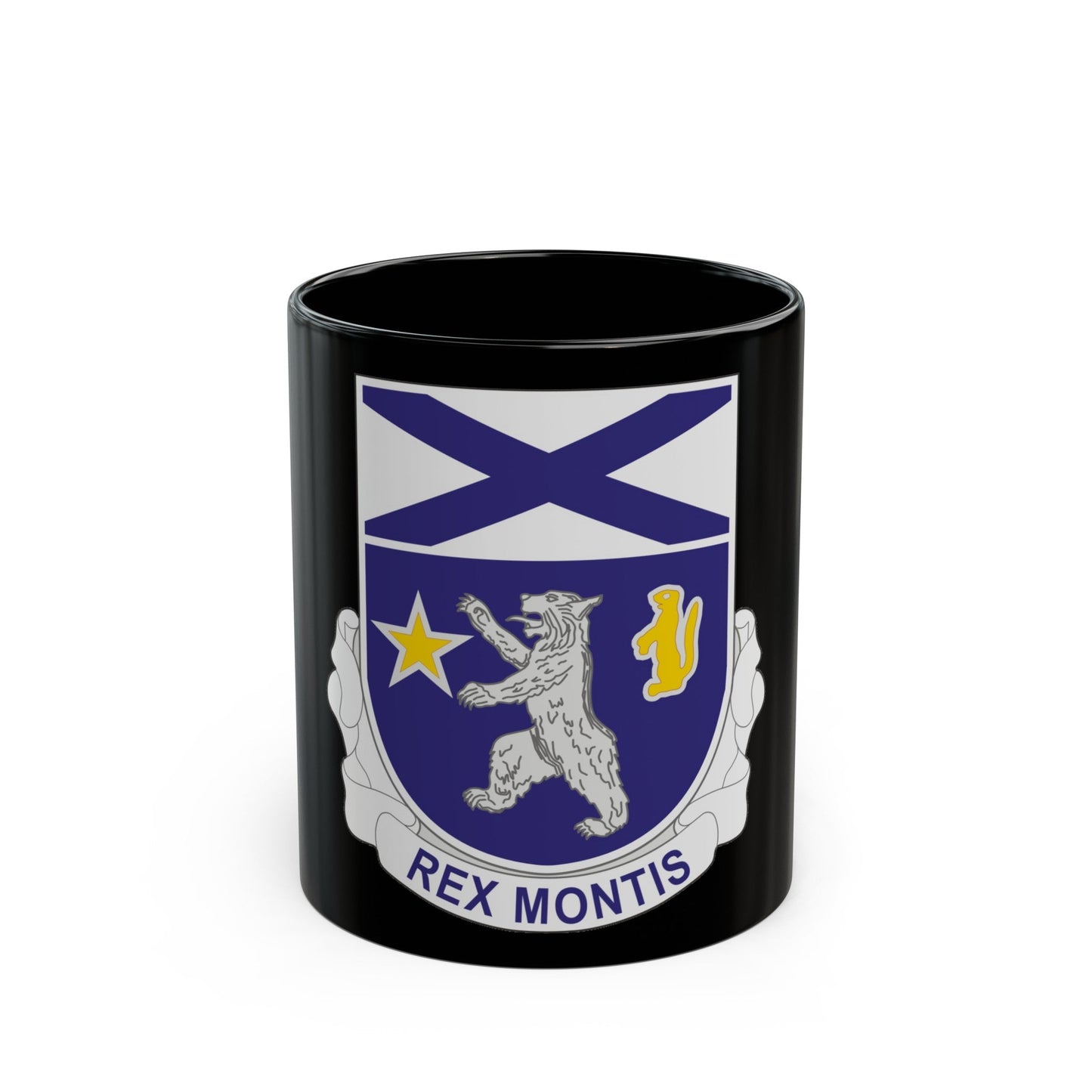 136th Infantry Regiment (U.S. Army) Black Coffee Mug-11oz-The Sticker Space