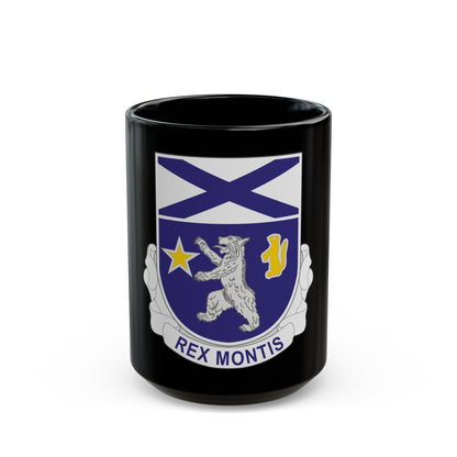 136th Infantry Regiment (U.S. Army) Black Coffee Mug-15oz-The Sticker Space