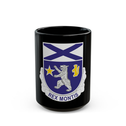 136th Infantry Regiment (U.S. Army) Black Coffee Mug-15oz-The Sticker Space
