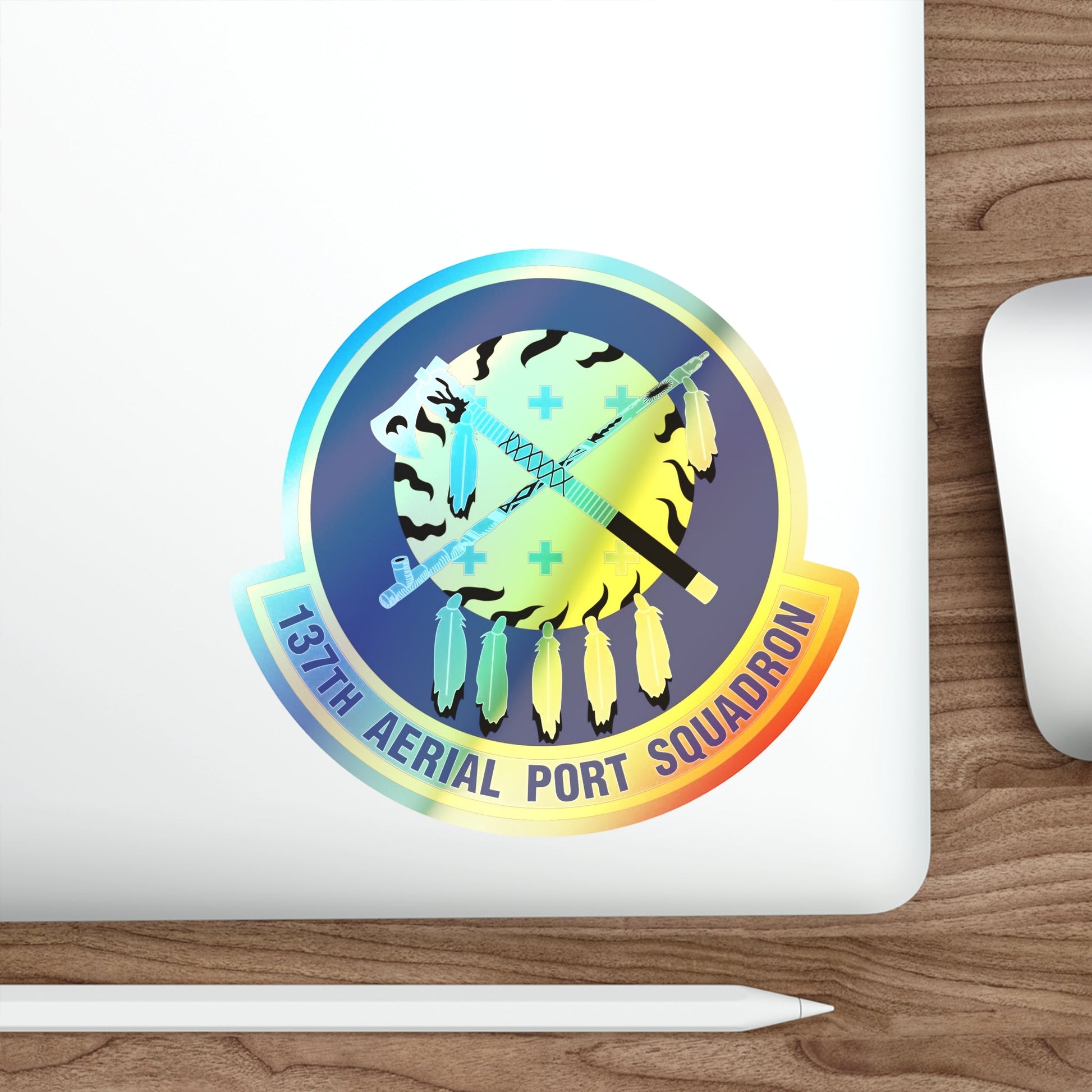 137th Aerial Port Squadron (U.S. Air Force) Holographic STICKER Die-Cut Vinyl Decal-The Sticker Space