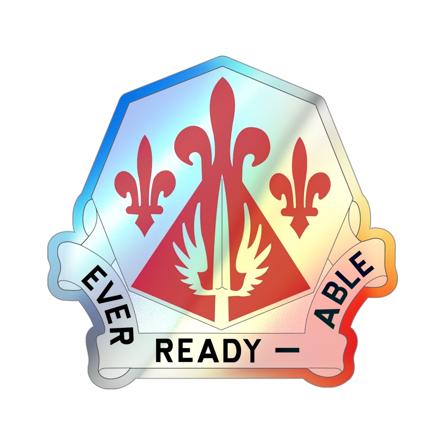 138 Engineer Group (U.S. Army) Holographic STICKER Die-Cut Vinyl Decal-4 Inch-The Sticker Space
