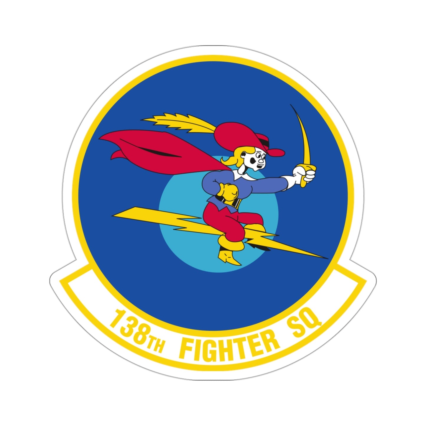 138 Fighter Squadron (U.S. Air Force) STICKER Vinyl Die-Cut Decal-3 Inch-The Sticker Space